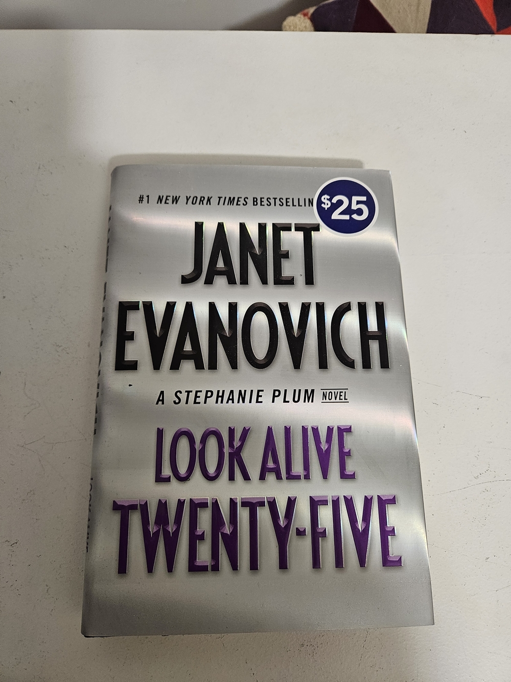Janet Evanovich "Look Alive Twenty-Five" Hardcover Novel Book- Silver & Purple
